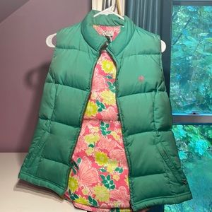 Lilly Pulitzer kelly green puffer vest
